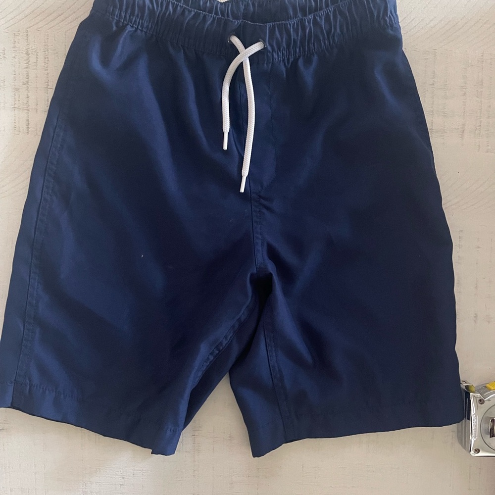 Lands' End Boys Navy Blue Swim Trunks Size L (10-12)